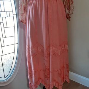 Light Orange Rayon SKIRT Free Size Hippie BOHO